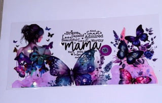 mama flowers and butterflies purple